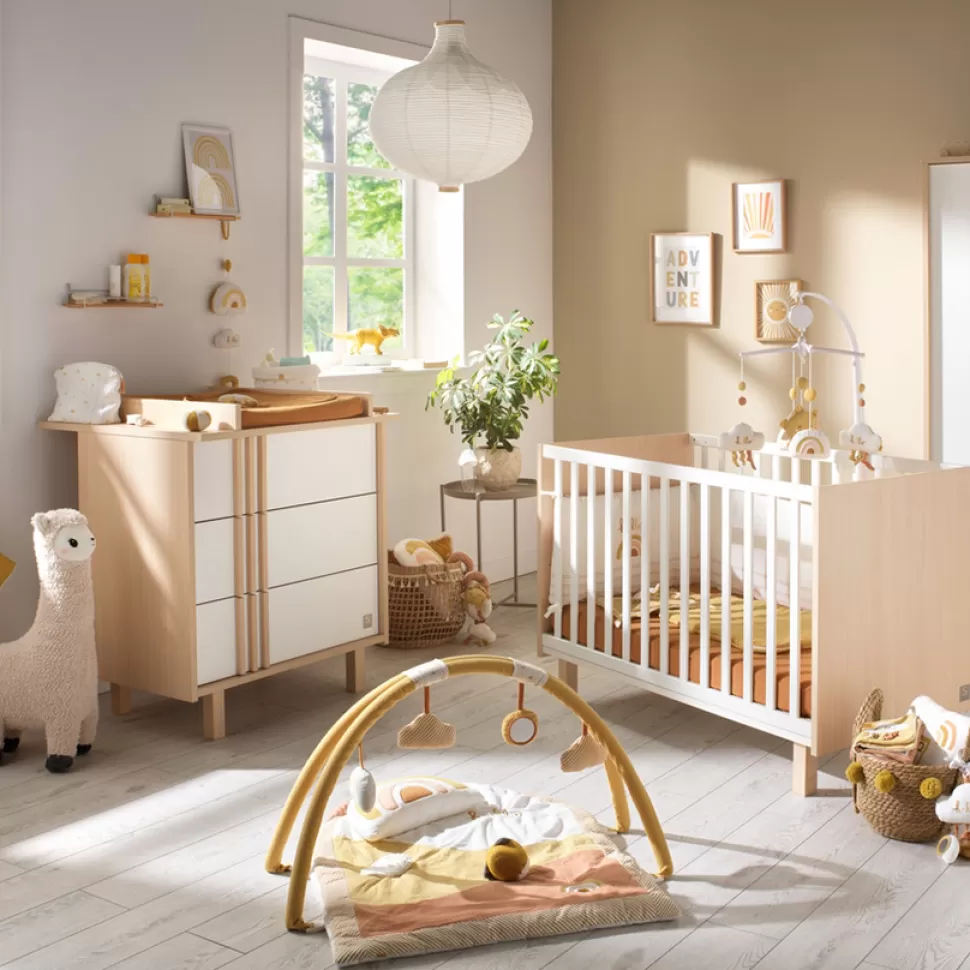 Sauthon Chambre Complète>Chambre Duo Nature 60 x 120 cm - Chêne Velour et Blanc