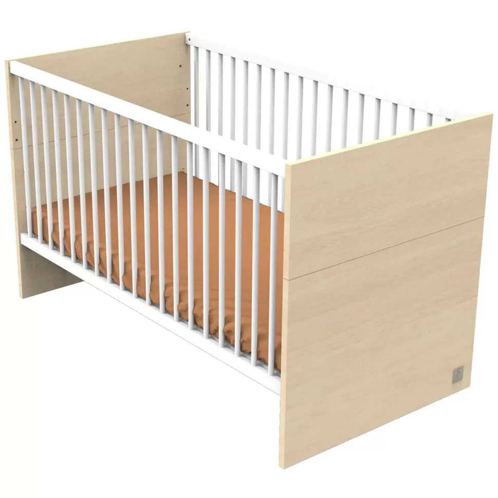 Sauthon Chambre Complète>Chambre Duo Nature 70 x 140 cm - Chêne Velour et Blanc