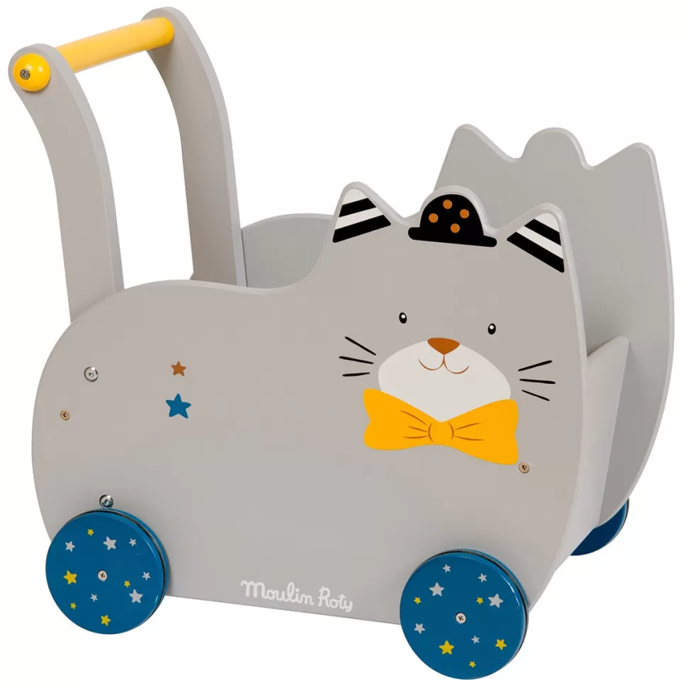 Moulin Roty Trotteur & Porteur>Chariot de Marche - Les Moustaches