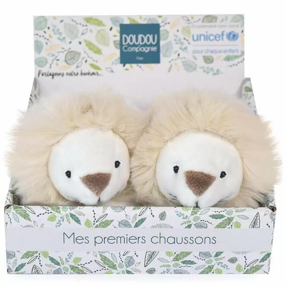 Doudou et Compagnie Chaussons>Chaussons Lion UNICEF - 0/6 Mois
