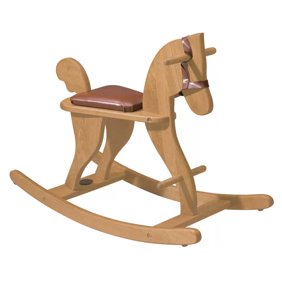 Moulin Roty Trotteur & Porteur>Cheval à Bascule en Hêtre