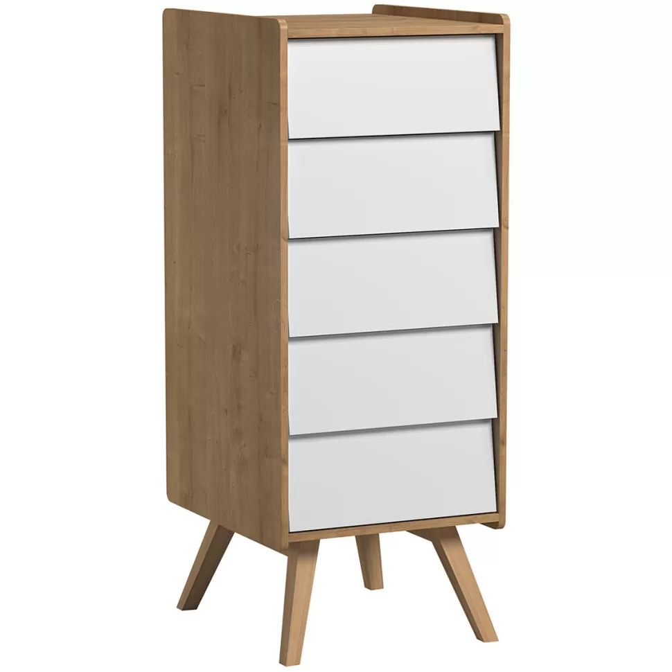 Vox Meubles Meuble Bébé>Chiffonnier Vintage - Chêne et Blanc