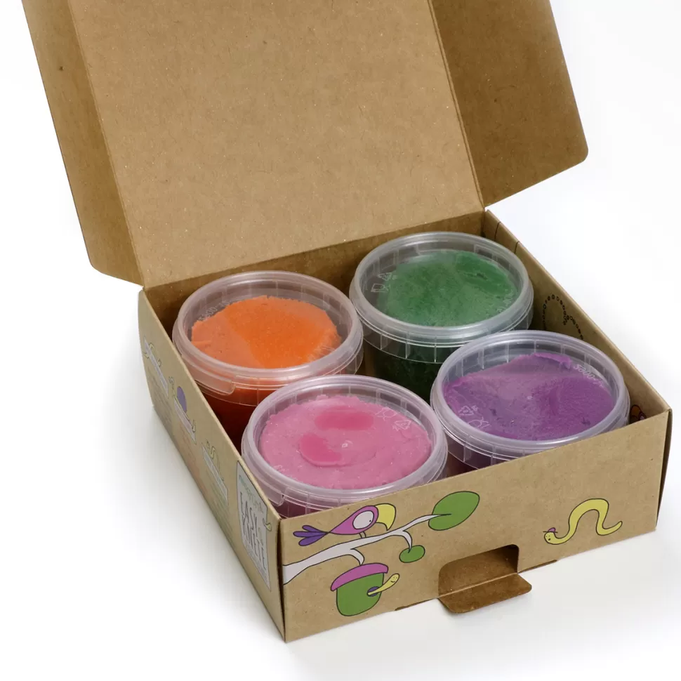 Neogrün Loisirs Créatifs>Coffret de 4 Pots de Pâte à Modeler Naturelle et Végan Loki