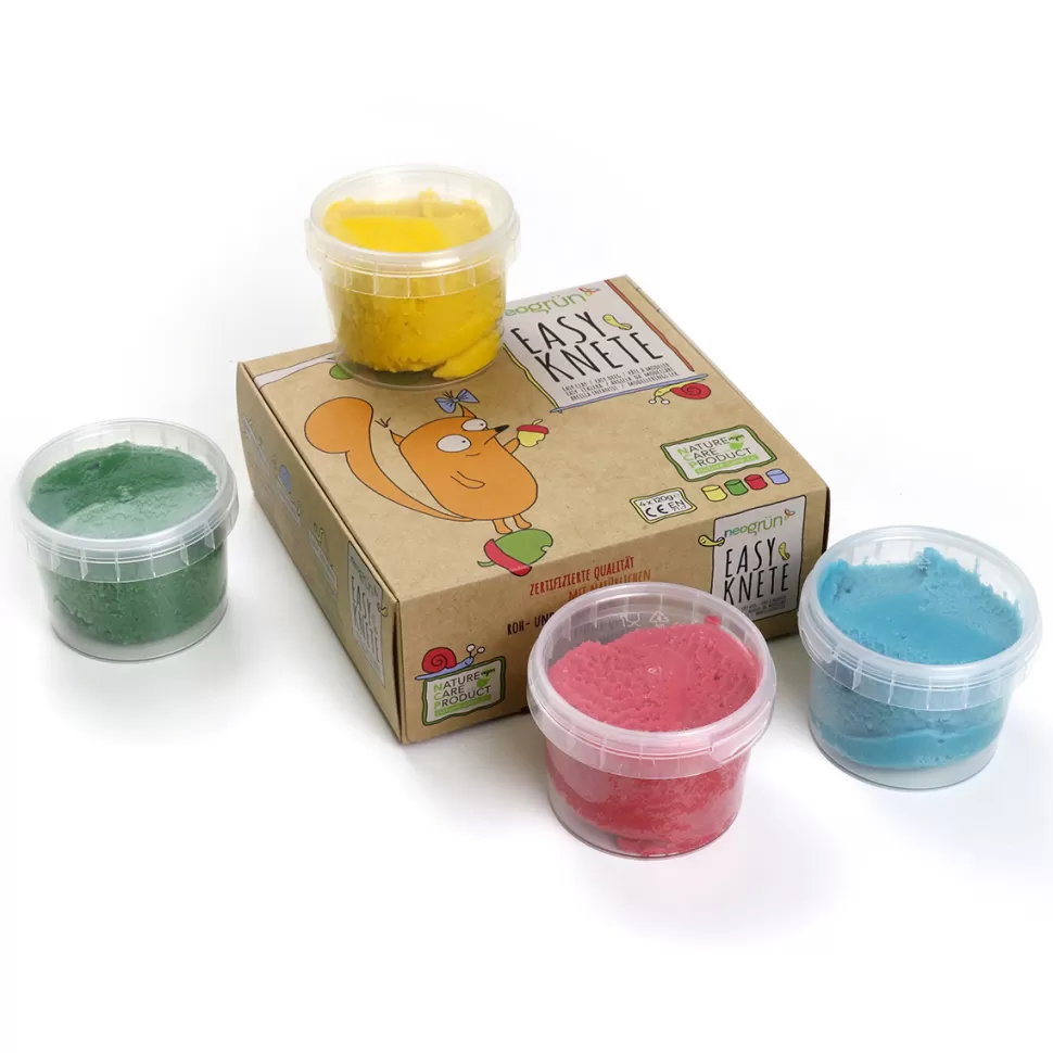 Neogrün Loisirs Créatifs>Coffret de 4 Pots de Pâte à Modeler Naturelle et Végan Yuki