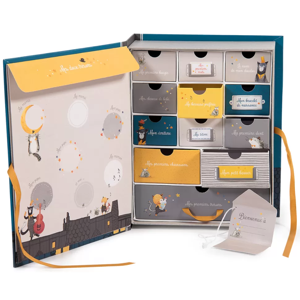 Moulin Roty Décoration>Coffret de Naissance - Les Moustaches