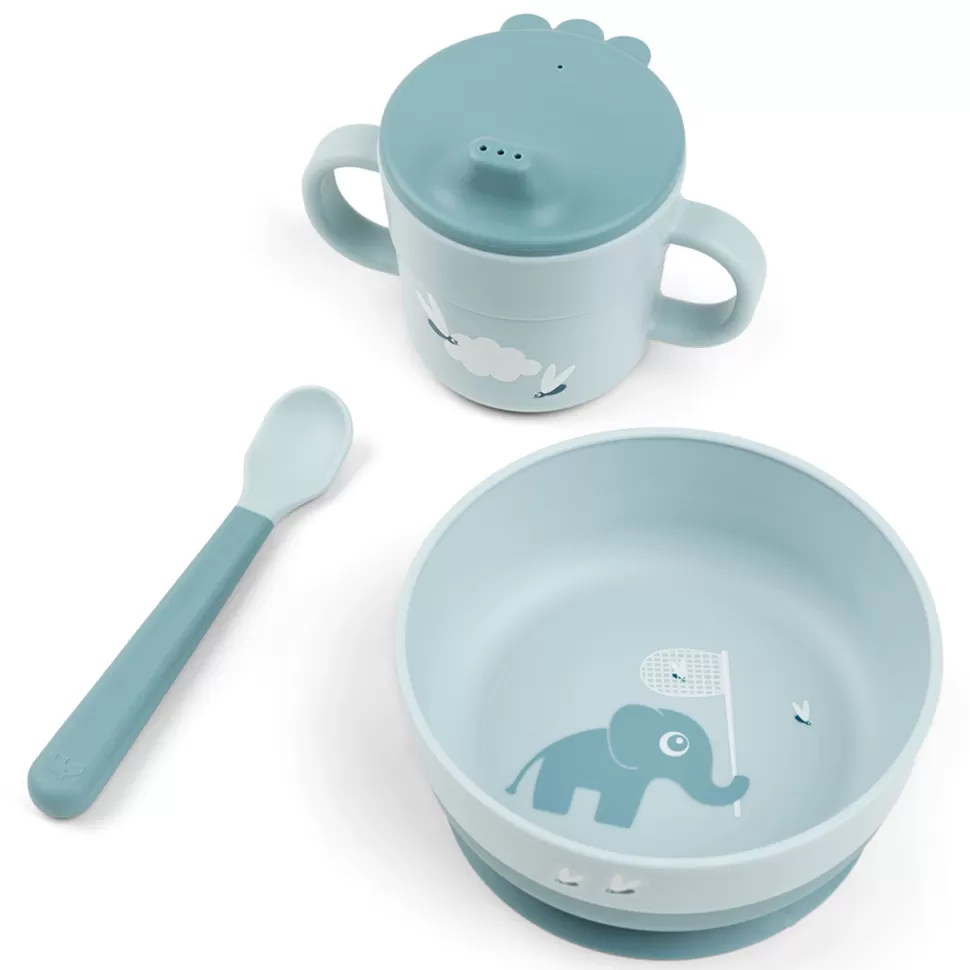 Done by Deer Repas>Coffret Premier Repas 3 Pièces Foodie - Elphee Bleu