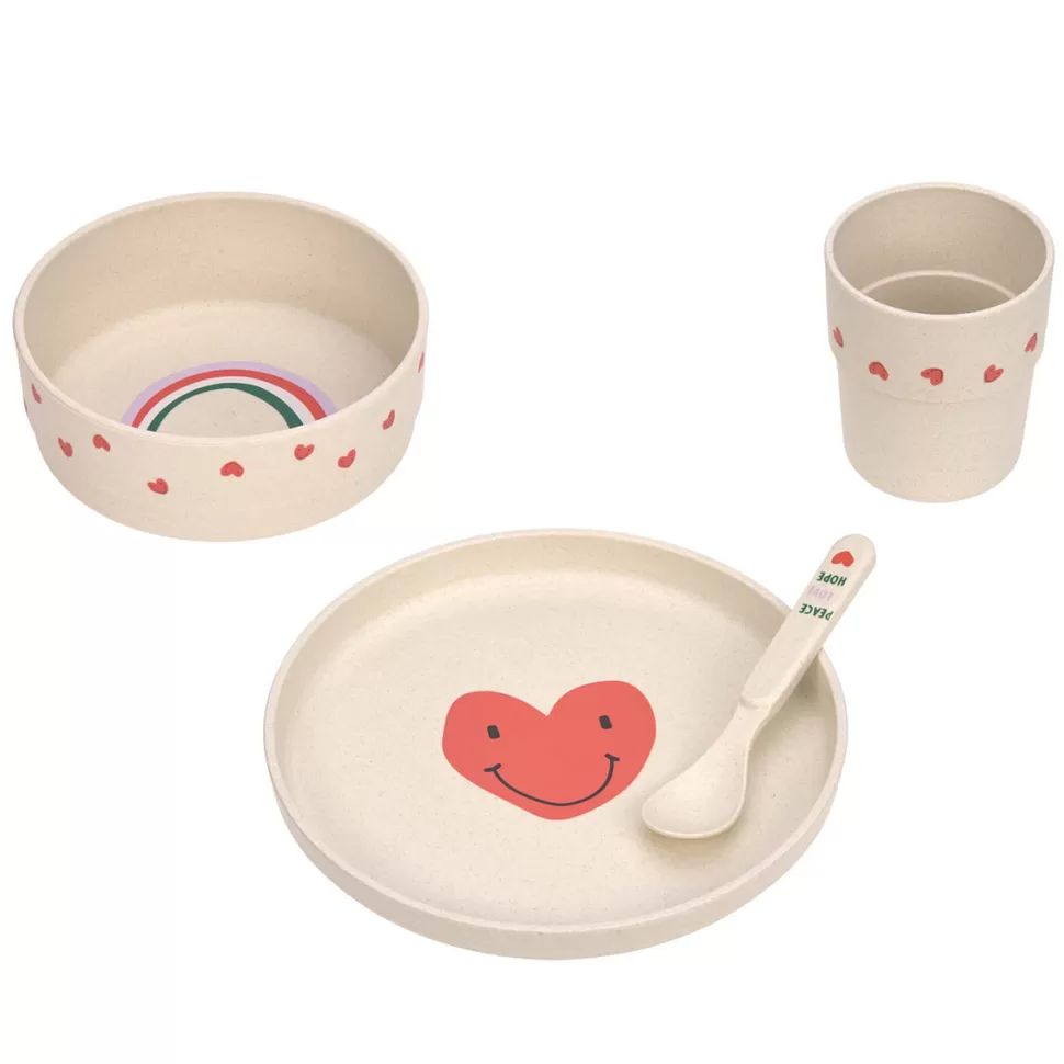 LÄSSIG Repas>Coffret Repas 4 Pièces Happy Rascals - Coeur
