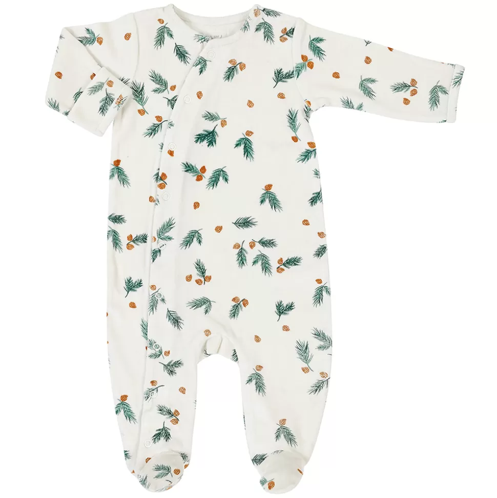 Bonjour Little Robe & Combinaison | Body & Pyjama>Combinaison Bébé Jour et Nuit Velours Pine - 1 Mois