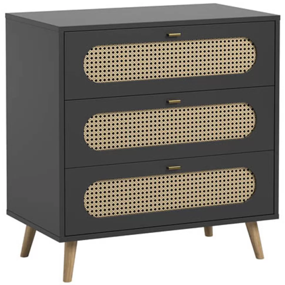 Vox Meubles Meuble Bébé>Commode et Plan à Langer Canne - Noir