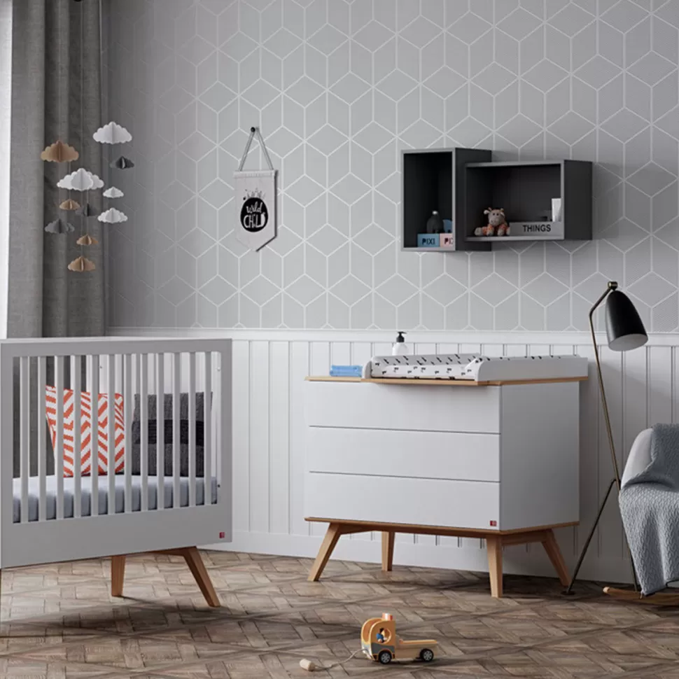 Vox Meubles Meuble Bébé>Commode et Plan à Langer Nature - Blanc
