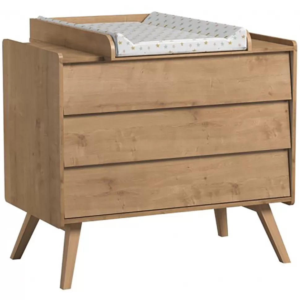 Vox Meubles Meuble Bébé>Commode et Plan à Langer Vintage - Chêne
