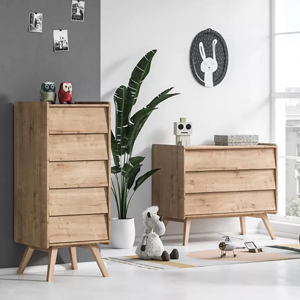 Vox Meubles Meuble Bébé>Commode et Plan à Langer Vintage - Chêne