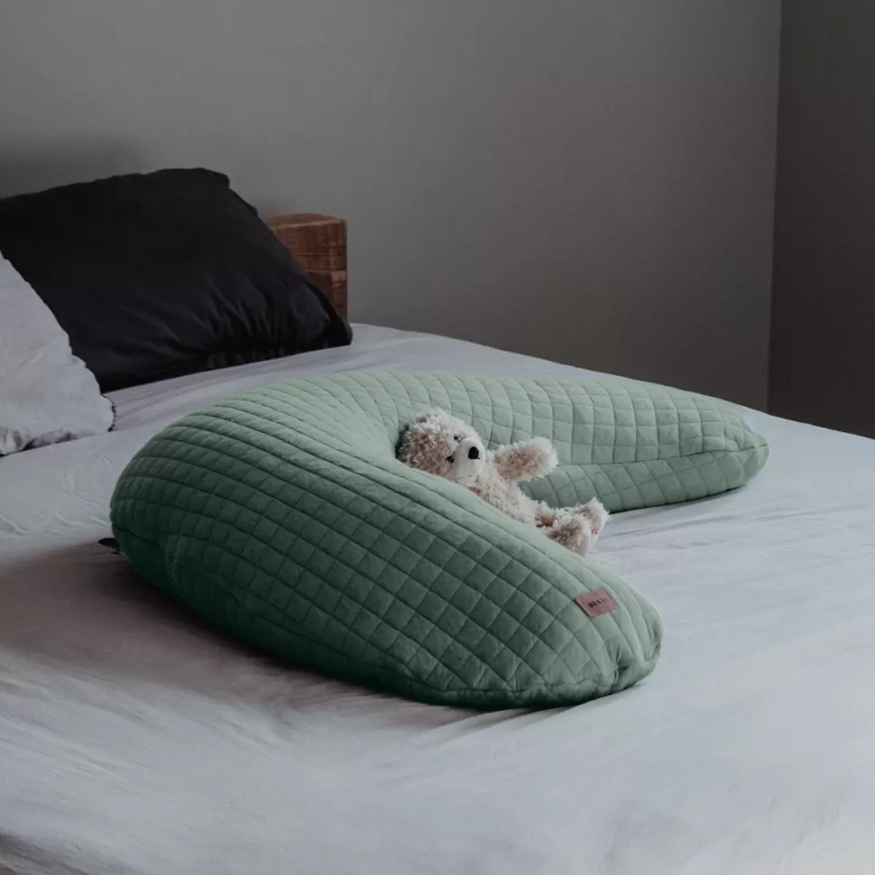 BÉABA Allaitement>Coussin d'Allaitement Big Flopsy Fleur de Coton - Sage Green