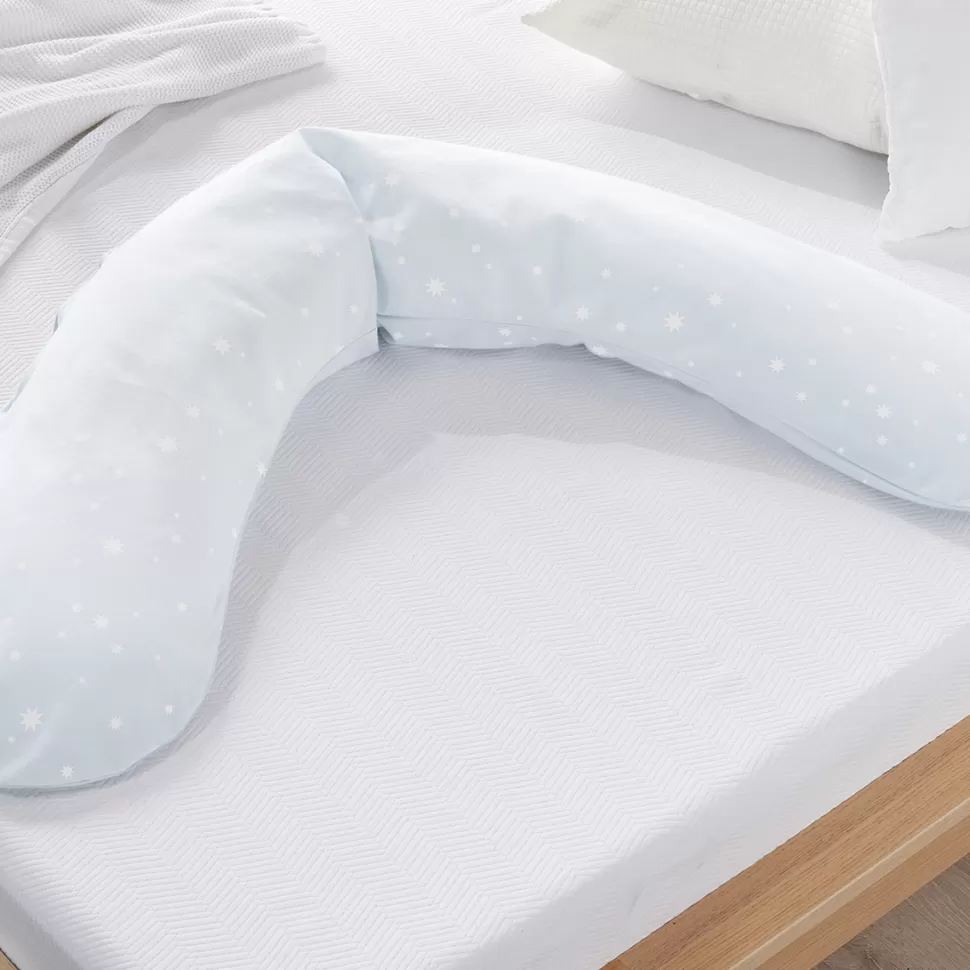 Theraline Allaitement>Coussin d'Allaitement Confort Jersey - Bleu Etoiles