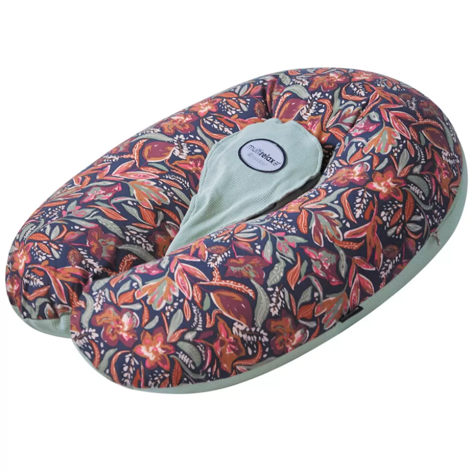 Candide Allaitement>Coussin de Maternité et d'Allaitement Multirelax en Jersey - Floral Vert