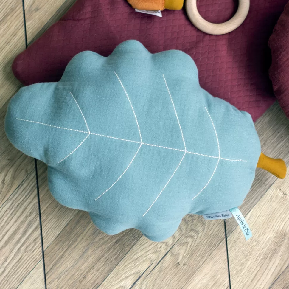 Moulin Roty Décoration>Coussin Feuille - Après la Pluie