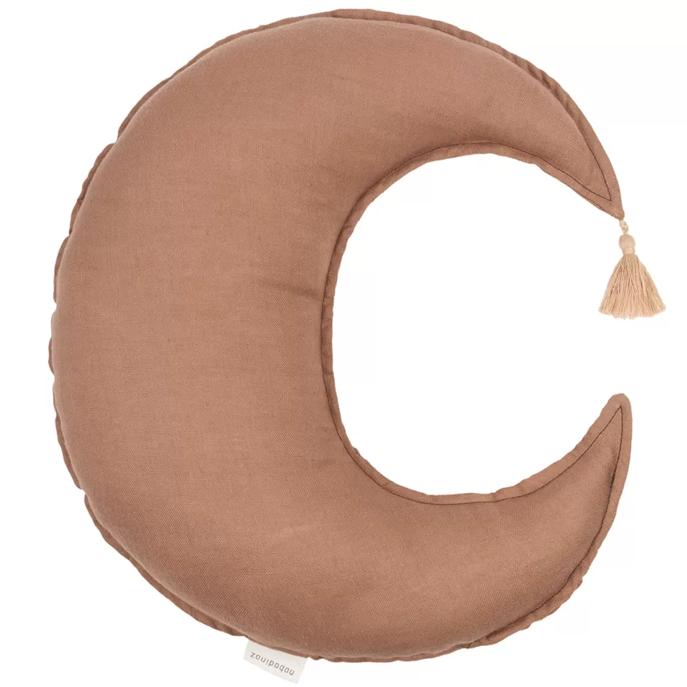 Nobodinoz Décoration>Coussin Lune L1N0 - Noisette