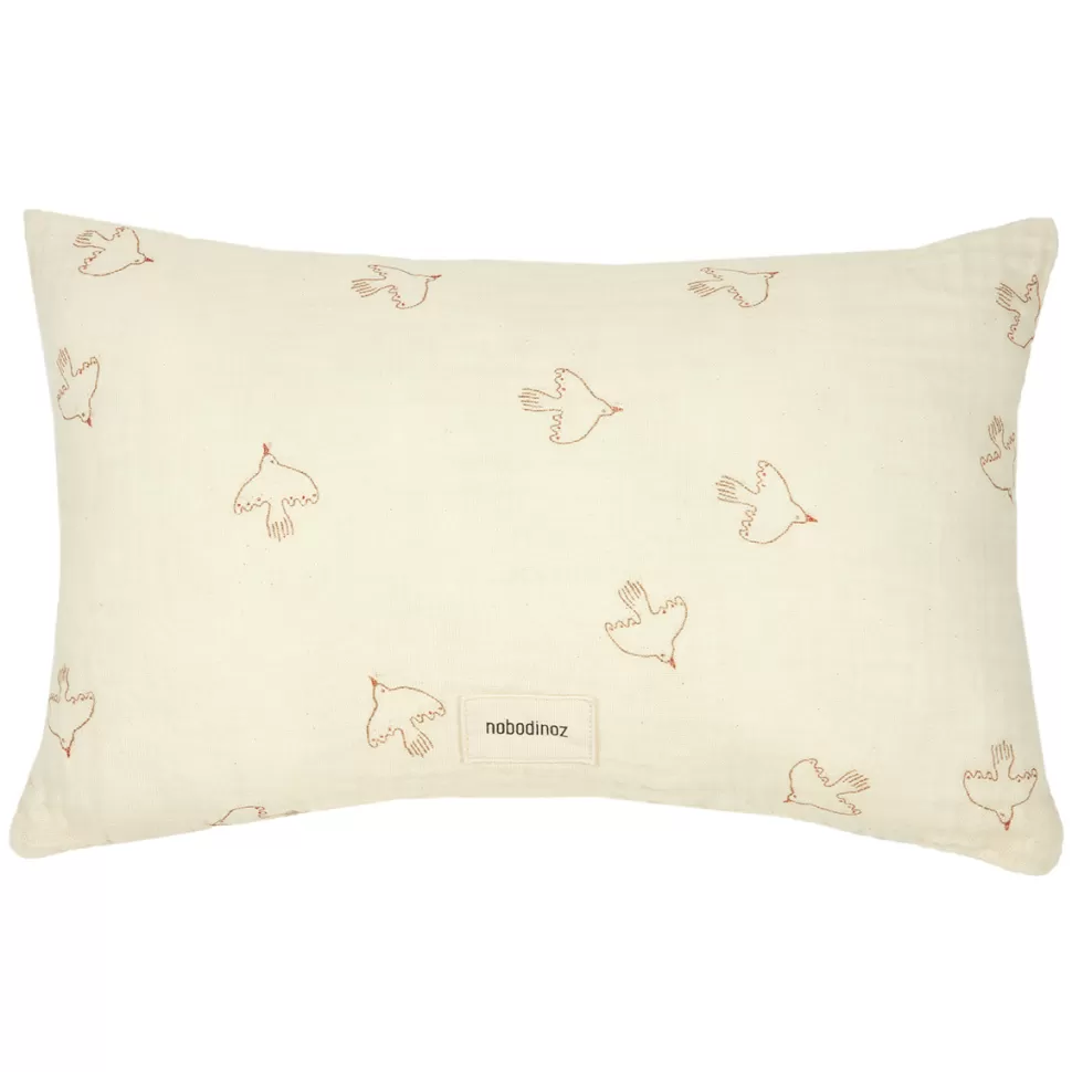 Nobodinoz Décoration>Coussin Rectangulaire Wabi Sabi - Brown Hoshi Birds