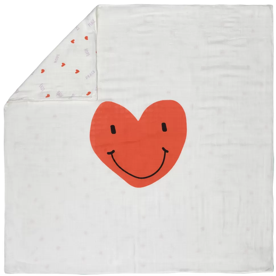 LÄSSIG Literie Bébé>Couverture Divinement Douce Happy Rascals - Coeur