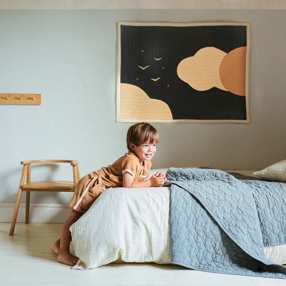 Nobodinoz Literie Bébé>Couverture Matelassée Wabi Sabi - Azure