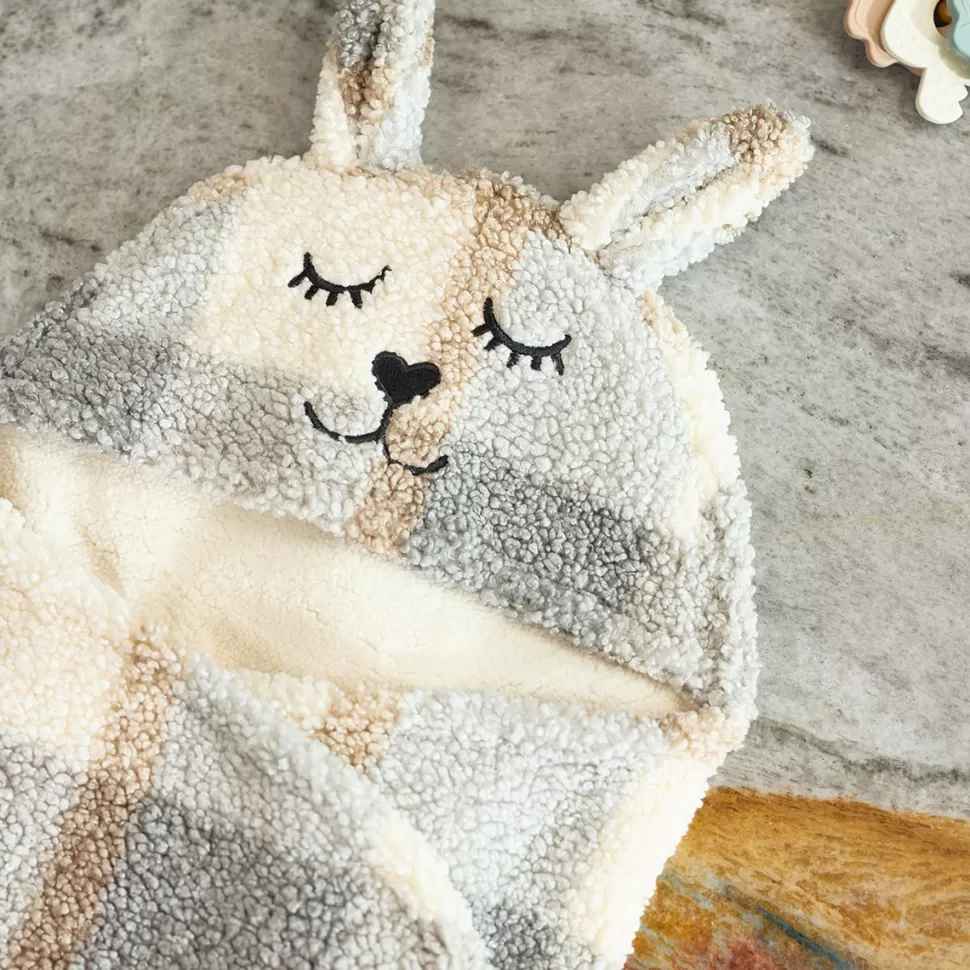 Jollein Chancelière>Couverture Portefeuille Bunny Check - Boucle