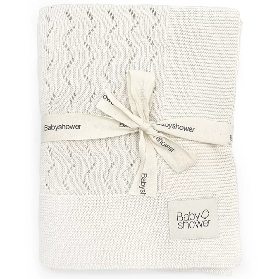 Babyshower Literie Bébé>Couverture Tricot - Ivory