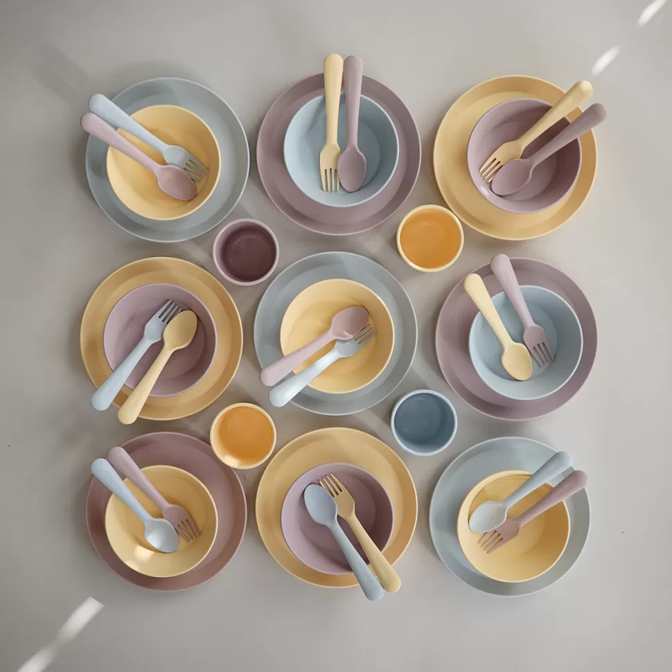 mushie Repas>Cuillère et Fourchette - Soft Lilac