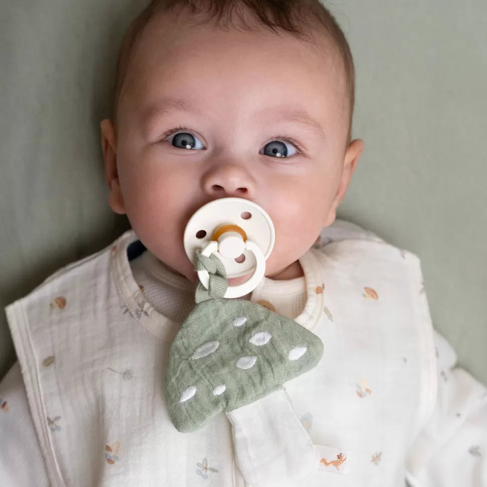 Little Dutch Succion>Doudou Attache Sucette Champignon Forest Friends - Vert
