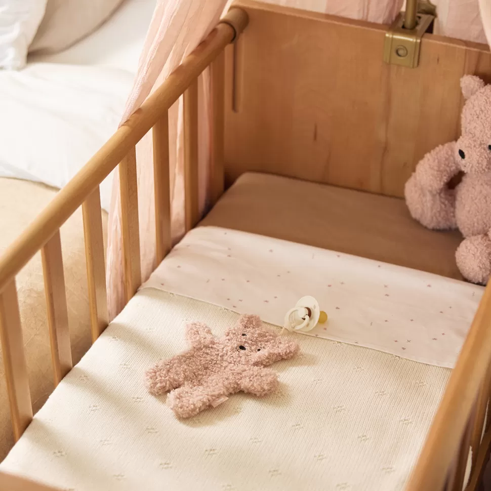 Jollein Succion>Doudou Attache Tétine Teddy Bear - Wild Rose