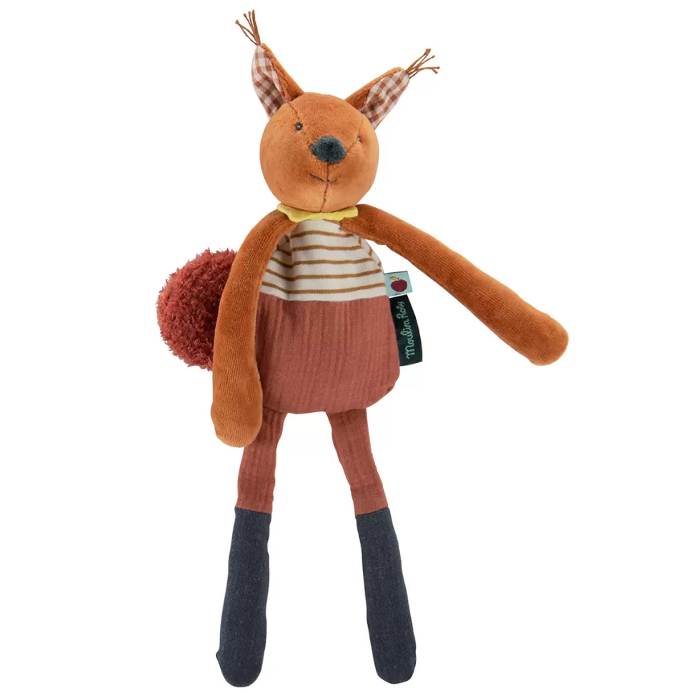 Moulin Roty Doudou>Doudou Hochet Ecureuil - Pomme des Bois