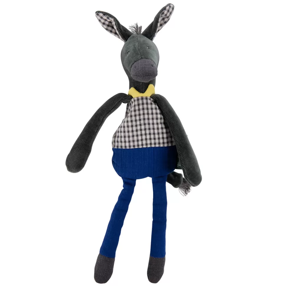 Moulin Roty Doudou>Doudou Hochet Âne - Pomme des Bois