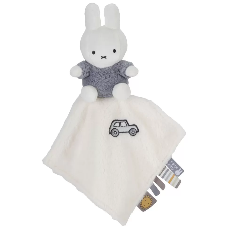 Pioupiou & Merveilles Doudou>Doudou Plat Miffy - Fluffy Bleu