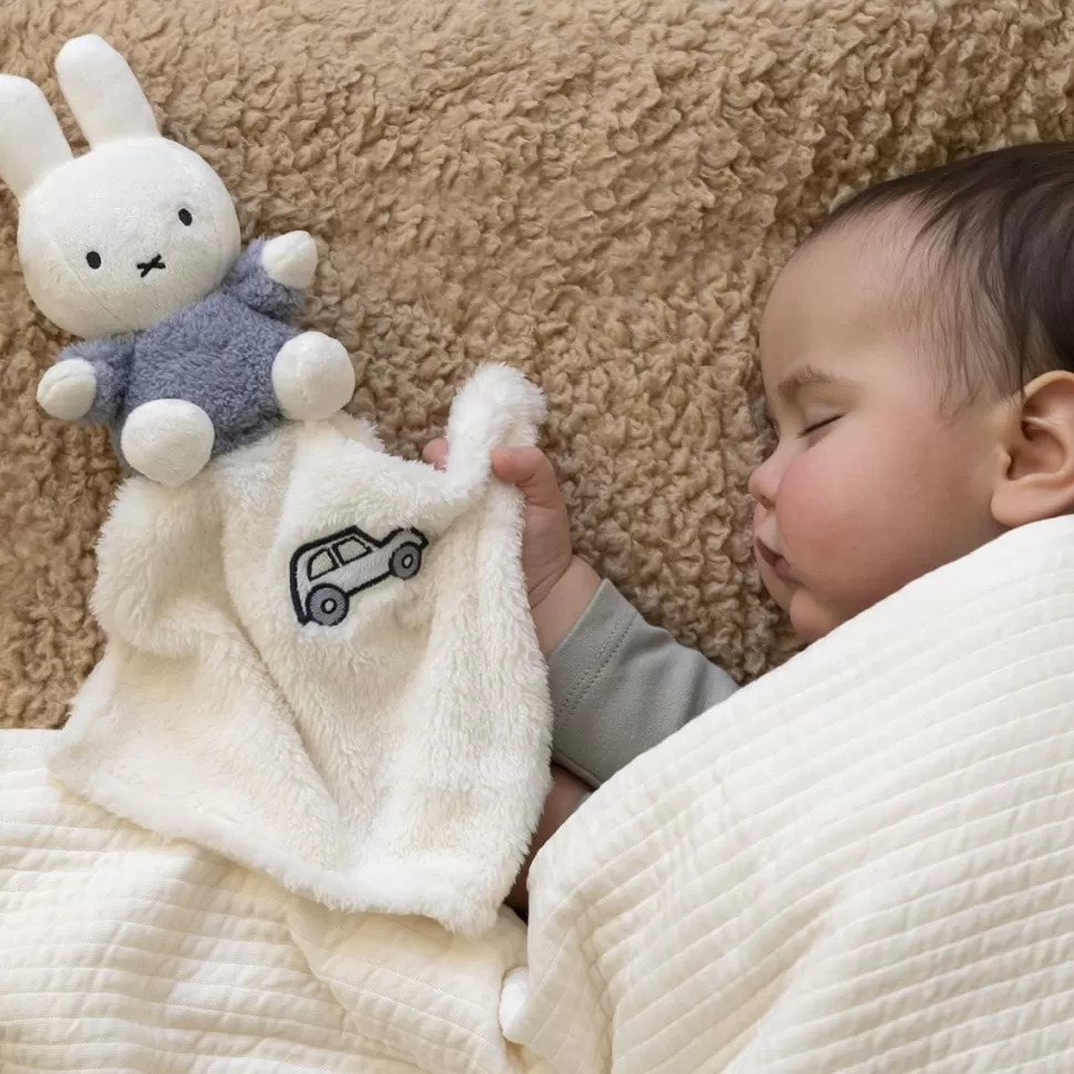 Pioupiou & Merveilles Doudou>Doudou Plat Miffy - Fluffy Bleu