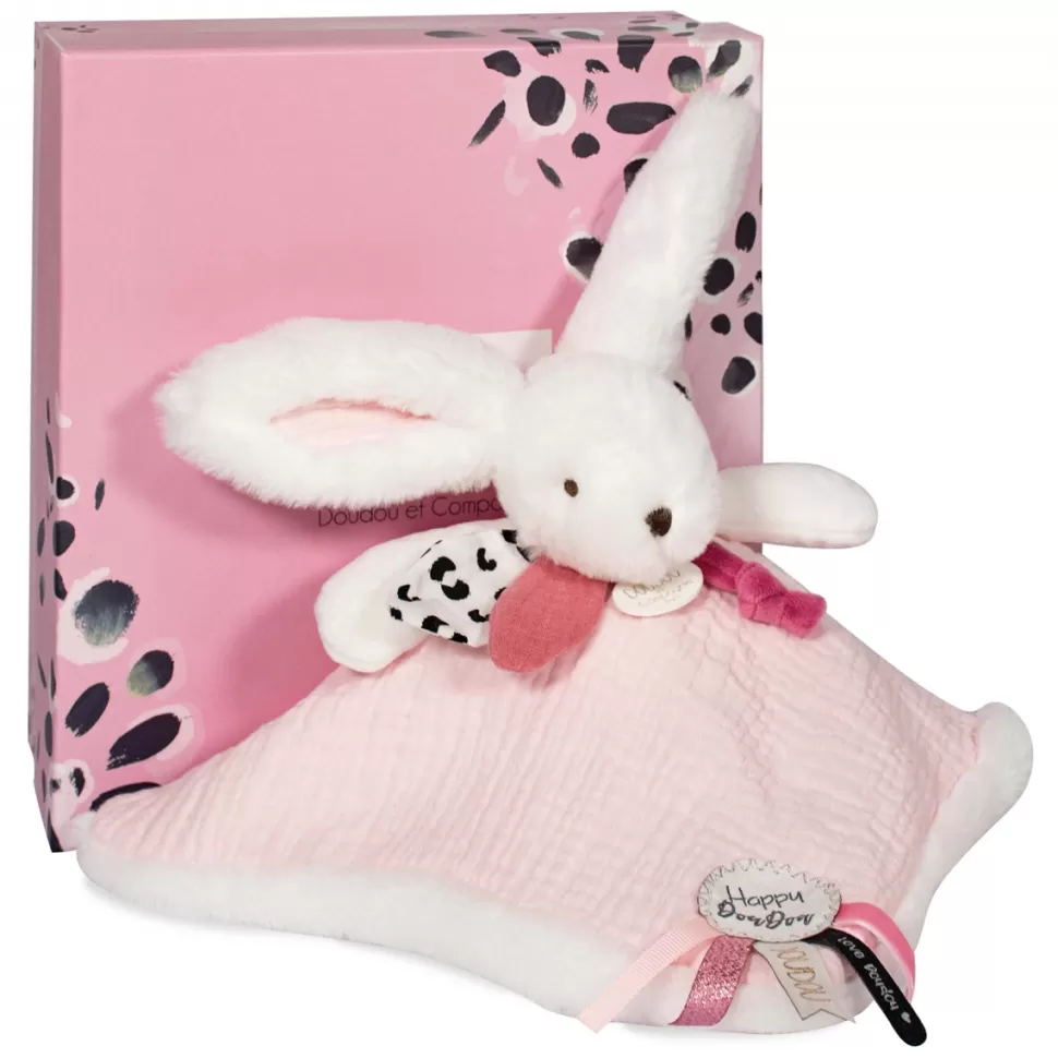 Doudou et Compagnie Doudou>Doudou Pompon Happy Blush - Rose