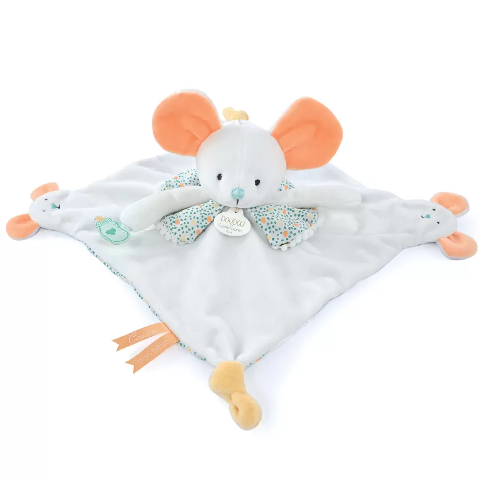 Doudou et Compagnie Doudou>Doudou Souris Blanche avec Marionnettes à Doigt Les Petits Futés