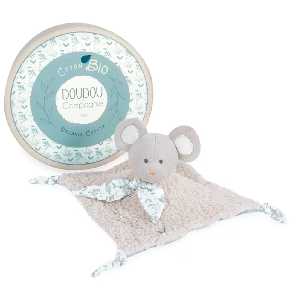 Doudou et Compagnie Doudou>Doudou Souris Botanic - Vert Olive