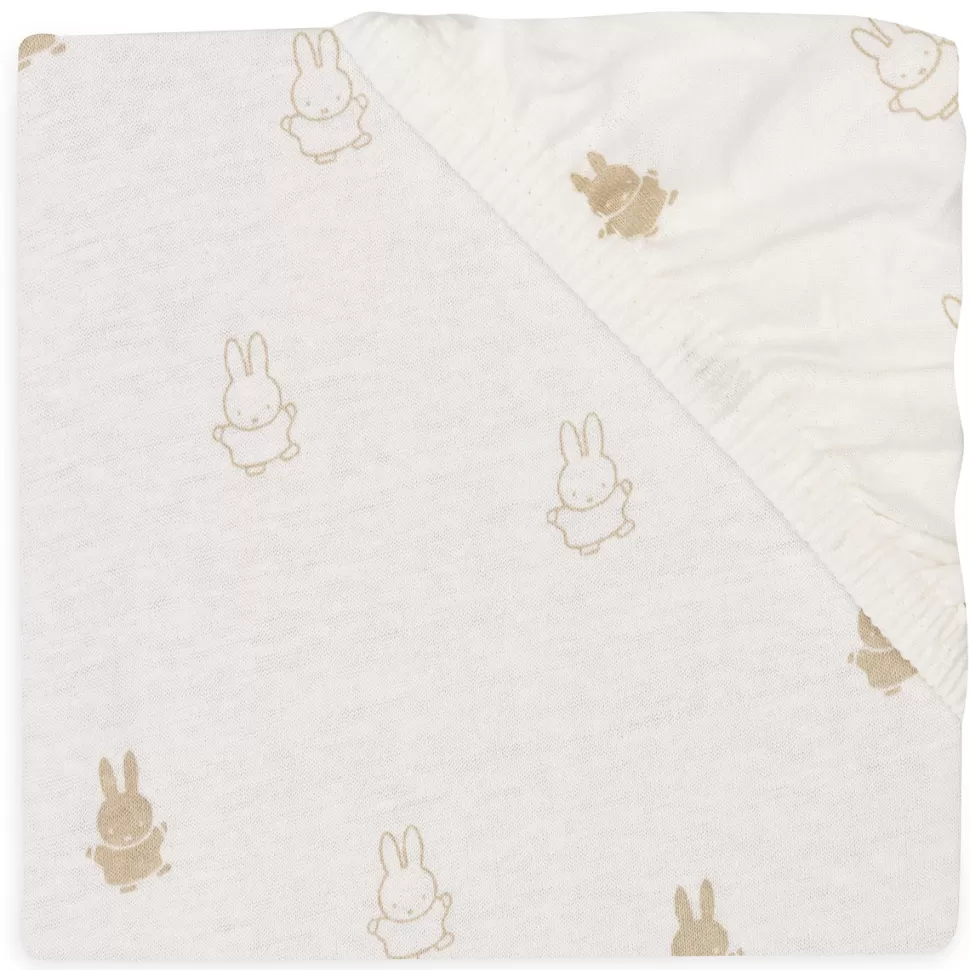 Jollein Literie Bébé>Drap Housse Jersey Happy Miffy Nougat - 60 x 120 cm