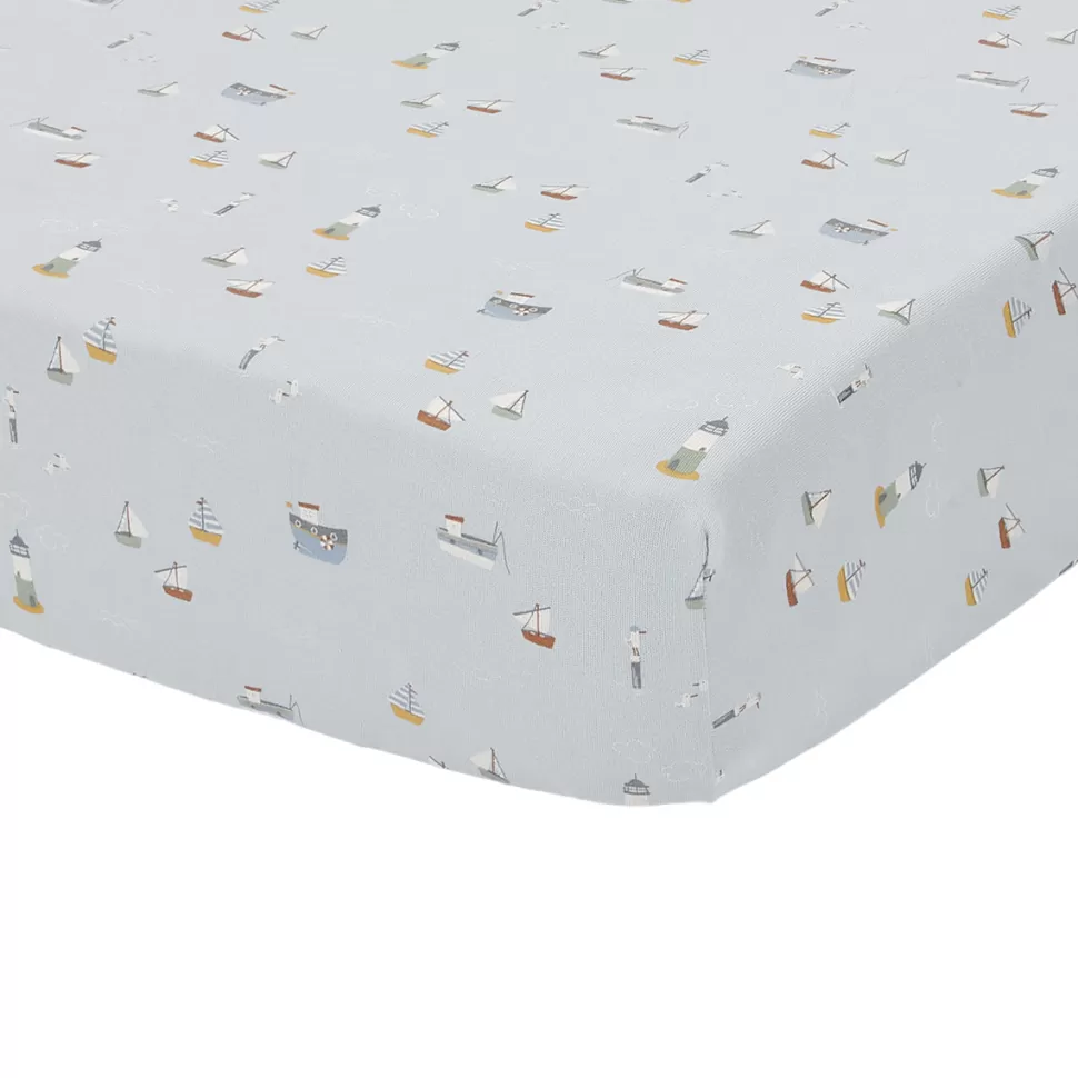 Little Dutch Literie Bébé>Drap Housse Sailors Bay Blue - 60 x 120 cm