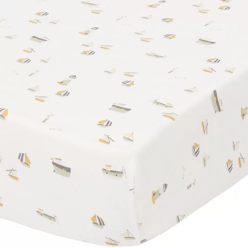 Little Dutch Literie Bébé>Drap Housse Sailors Bay White - 70 x 140 cm