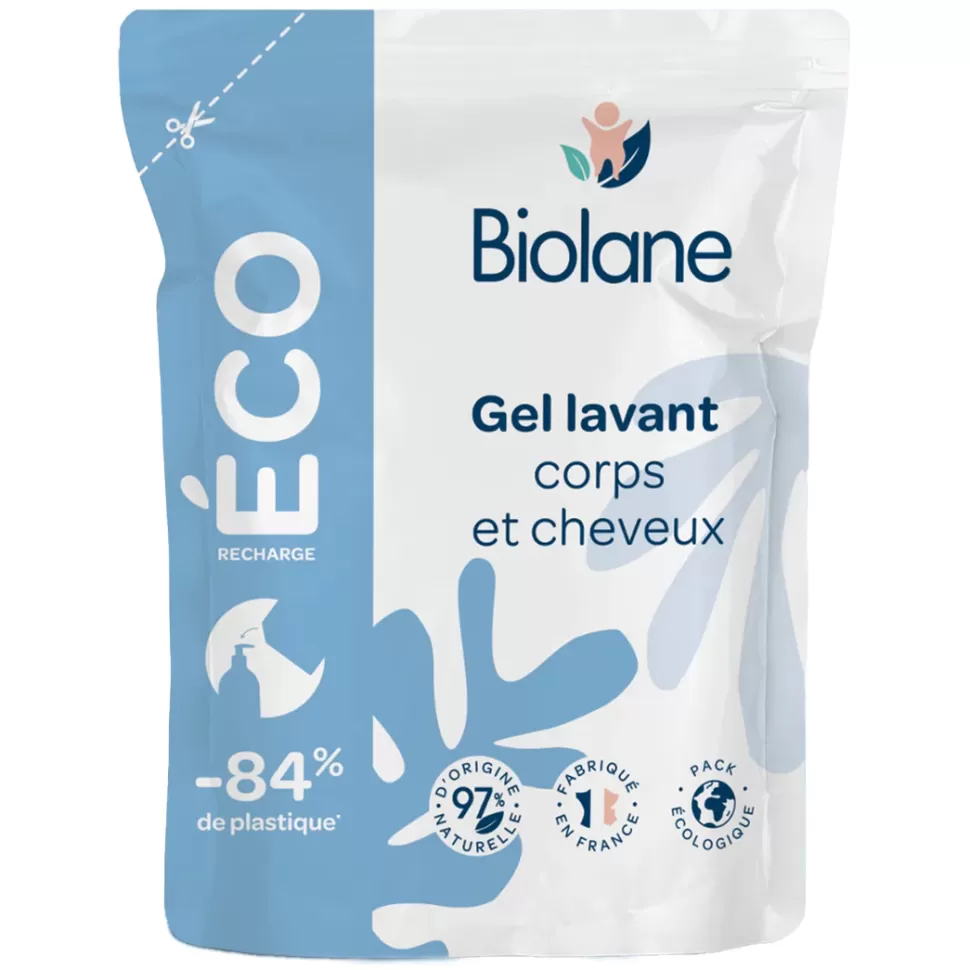 Enfant Biolane Cosmétique Enfant>Eco-recharge Gel Lavant Corps et Cheveux 2-en-1 - 500 ml