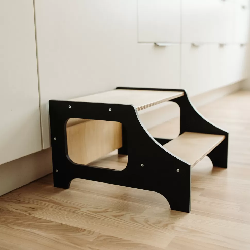 Duck Woodworks Meuble Bébé>Escabeau en Bouleau - Noir
