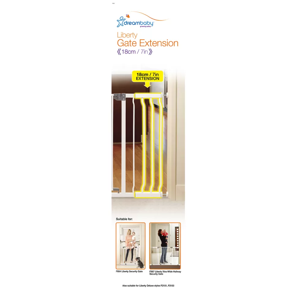 Dreambaby Barrière De Sécurité>Extension Liberty / AVA 18 cm - Blanc