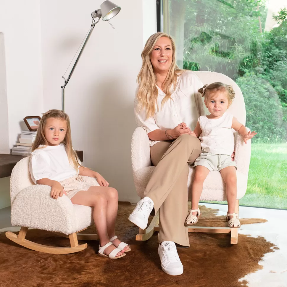 Childhome Meuble Bébé>Fauteuil à Bascule pour Adulte - Teddy Ecru