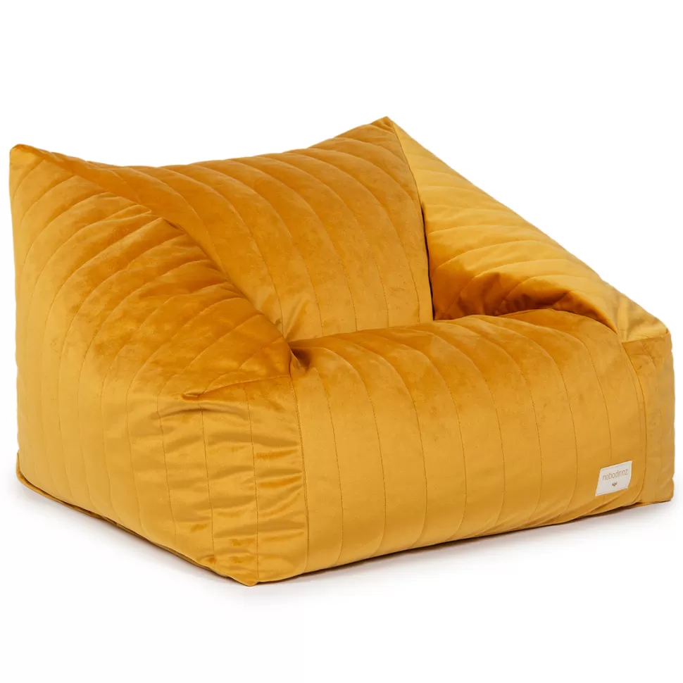 Nobodinoz Meuble Bébé>Fauteuil Chelsea Velvet - Farniente Yellow