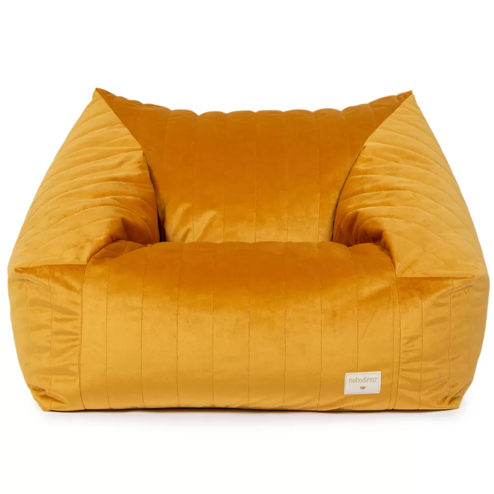Nobodinoz Meuble Bébé>Fauteuil Chelsea Velvet - Farniente Yellow