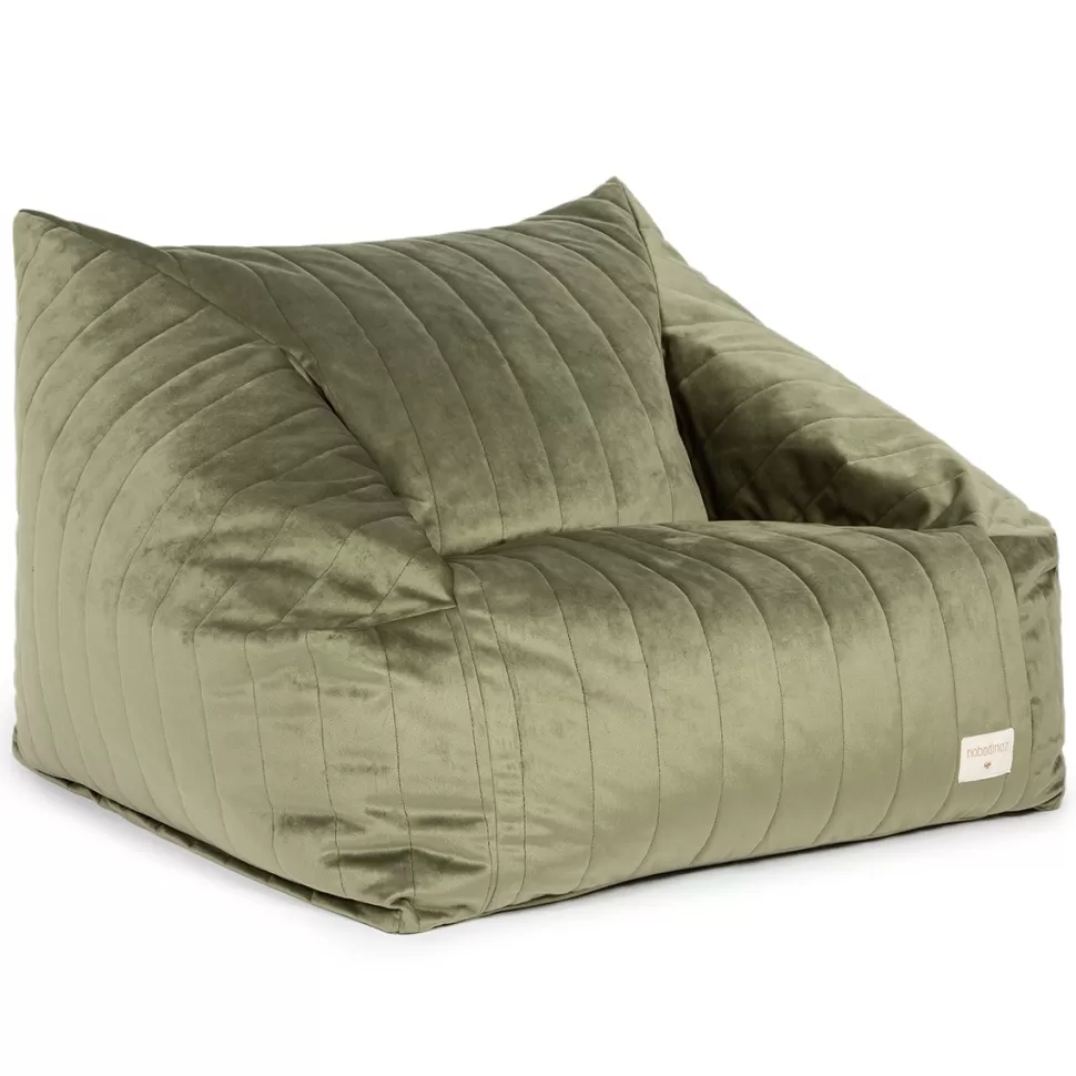 Nobodinoz Meuble Bébé>Fauteuil Chelsea Velvet - Olive Green