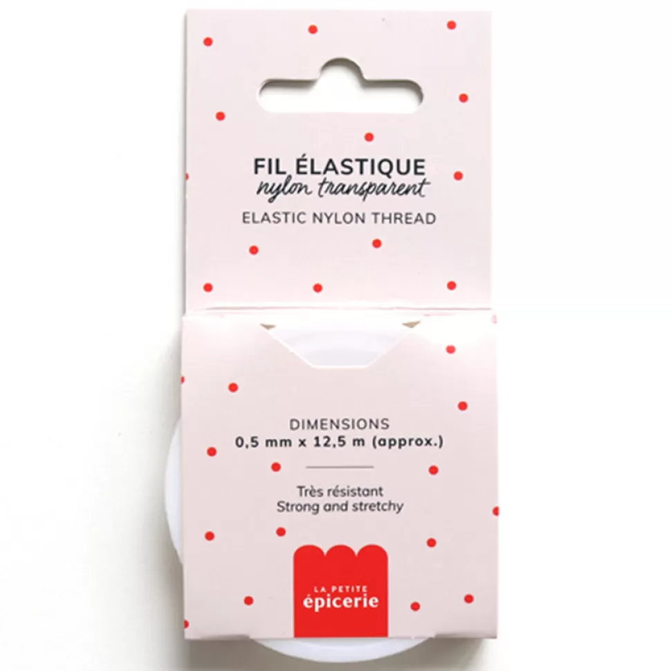 La Petite Epicerie Loisirs Créatifs>Fil Nylon Elastique Transparent Ø 0,5 mm - 125 cm