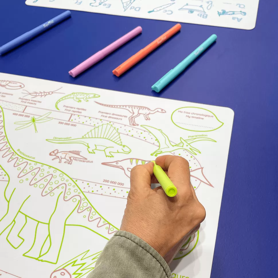 Super Petit Loisirs Créatifs>Frise Chronologique L'Ere des Dinosaures à Colorier et son Feutre