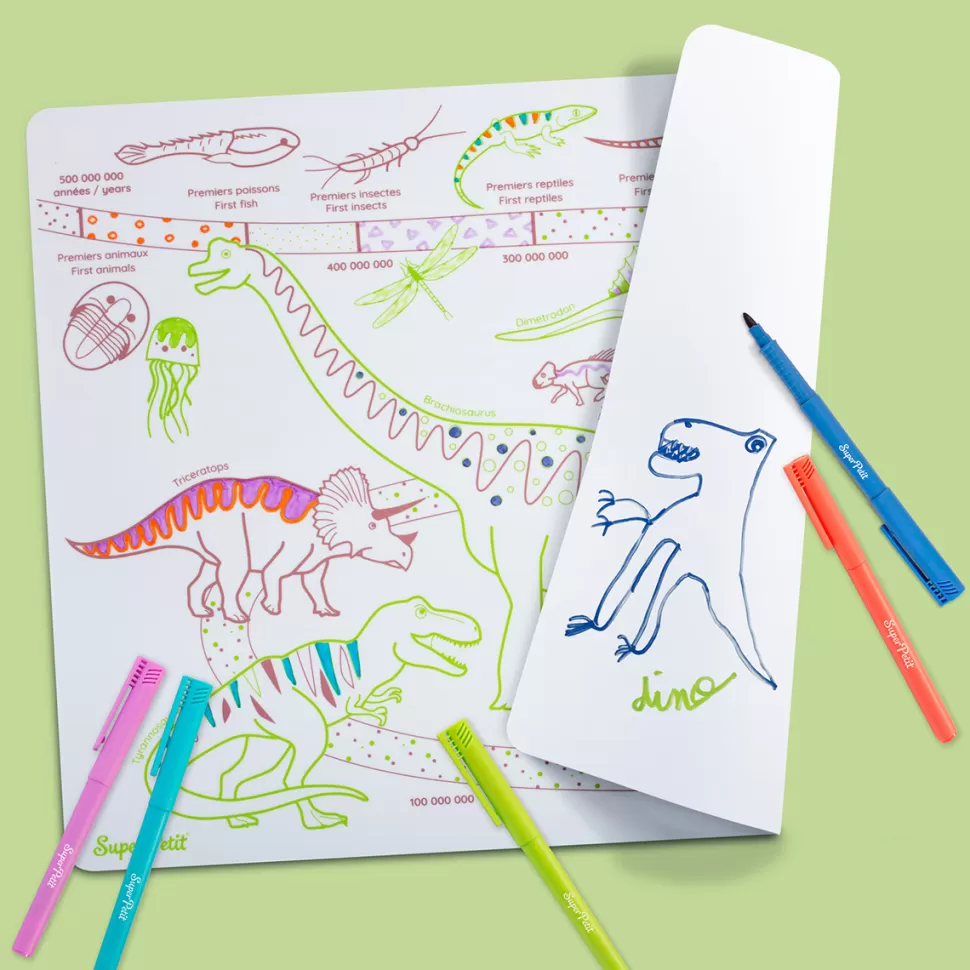 Super Petit Loisirs Créatifs>Frise Chronologique L'Ere des Dinosaures à Colorier et son Feutre