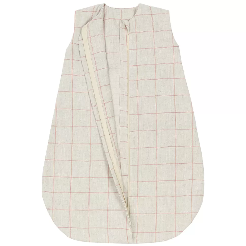 Nobodinoz Gigoteuse>Gigoteuse Légère L1N0 Carmine Grid - 0/6 Mois